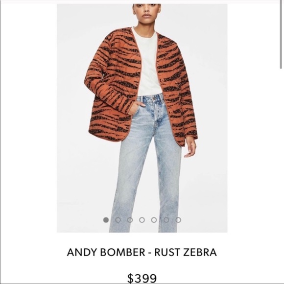 Anine Bing Andy Bomber - Rust Zebra - Picture 2 of 6
